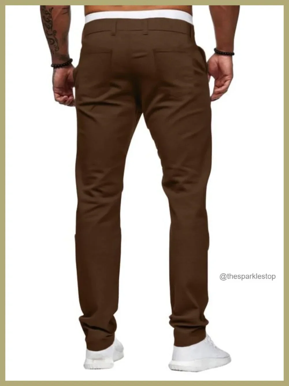 Mens Skinny Fit Stretch Chino Pants Flat Front Cotton Blend Mid Rise